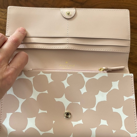 Kate Spade Putnam Drive Cyra Splodge Dot Pink Multi Large Flap Wallet - Picture 2 of 10